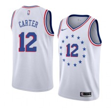 Philadelphia 76ers #12 Butch Carter Jersey -White Earned