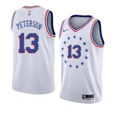 Philadelphia 76ers #13 Ed Peterson Jersey -White Earned