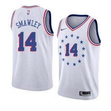 Philadelphia 76ers #14 Belus Smawley Jersey -White Earned