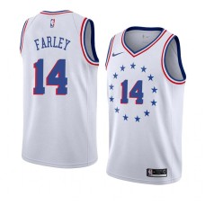 Philadelphia 76ers #14 Dick Farley Jersey -White Earned