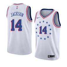 Philadelphia 76ers #14 Jaren Jackson Jersey -White Earned