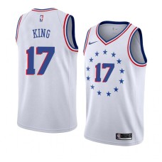 Philadelphia 76ers #17 Albert King Jersey -White Earned