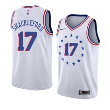 Philadelphia 76ers #17 Charles Shackleford Jersey -White Earned