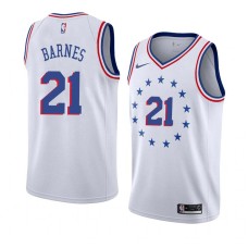 Philadelphia 76ers #21 Matt Barnes Jersey -White Earned