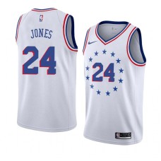 Philadelphia 76ers #24 Wali Jones Jersey -White Earned