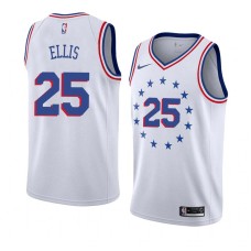 Philadelphia 76ers #25 Leroy Ellis Jersey -White Earned