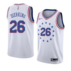 Philadelphia 76ers #26 Connie Dierking Jersey -White Earned