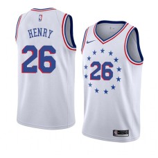 Philadelphia 76ers #26 Al Henry Jersey -White Earned