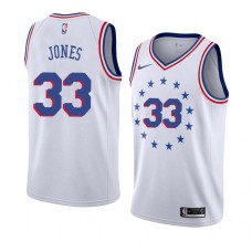 Philadelphia 76ers #33 Jumaine Jones Jersey -White Earned