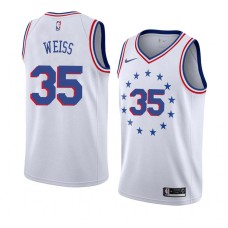 Philadelphia 76ers #35 Bob Weiss Jersey -White Earned