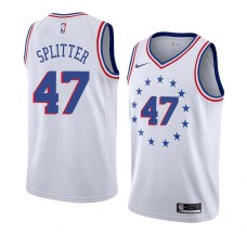 Philadelphia 76ers #47 Tiago Splitter Jersey -White Earned