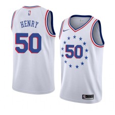 Philadelphia 76ers #50 Aaron Henry Jersey -White Earned