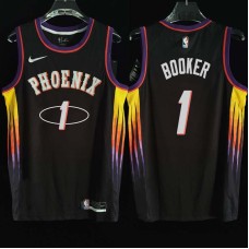 Phoenix Suns #1 Devin Booker Jersey -2022 Black City