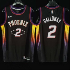 Phoenix Suns #2 Langston Galloway Jersey -2022 Black City