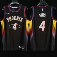 Phoenix Suns #4 Courtney Sims Jersey -2022 Black City