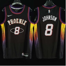 Phoenix Suns #8 Eddie Johnson Jersey -2022 Black City