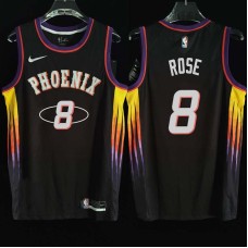 Phoenix Suns #8 Jalen Rose Jersey -2022 Black City