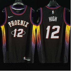 Phoenix Suns #12 Johnny High Jersey -2022 Black City