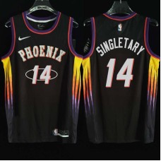 Phoenix Suns #14 Sean Singletary Jersey -2022 Black City