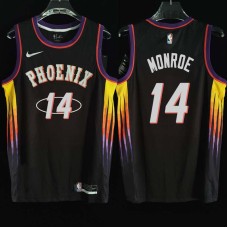 Phoenix Suns #14 Greg Monroe Jersey -2022 Black City