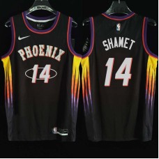 Phoenix Suns #14 Landry Shamet Jersey -2022 Black City