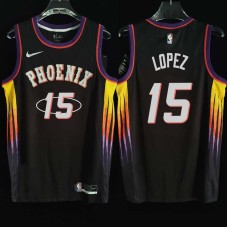 Phoenix Suns #15 Robin Lopez Jersey -2022 Black City