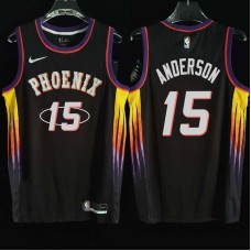 Phoenix Suns #15 Ryan Anderson Jersey -2022 Black City