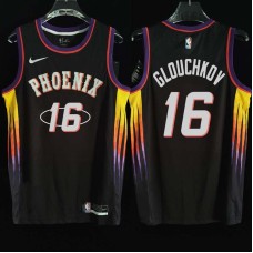 Phoenix Suns #16 Georgi Glouchkov Jersey -2022 Black City