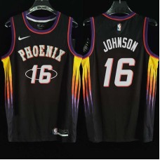 Phoenix Suns #16 Tyler Johnson Jersey -2022 Black City