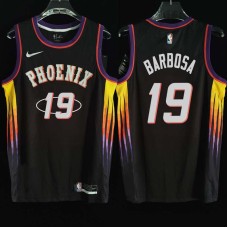 Phoenix Suns #19 Leandro Barbosa Jersey -2022 Black City