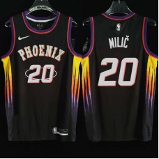 Phoenix Suns #20 Marko Milic Jersey -2022 Black City