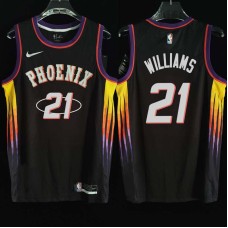 Phoenix Suns #21 Micheal Williams Jersey -2022 Black City