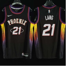 Phoenix Suns #21 Antonio Lang Jersey -2022 Black City