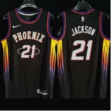 Phoenix Suns #21 Jim Jackson Jersey -2022 Black City