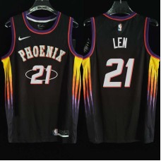 Phoenix Suns #21 Alex Len Jersey -2022 Black City