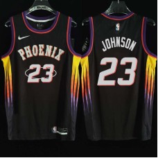 Phoenix Suns #23 Cameron Johnson Jersey -2022 Black City