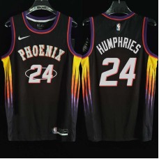 Phoenix Suns #24 Jay Humphries Jersey -2022 Black City