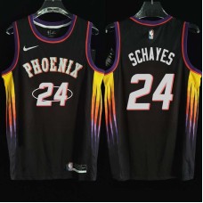 Phoenix Suns #24 Danny Schayes Jersey -2022 Black City