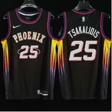 Phoenix Suns #25 Jake Tsakalidis Jersey -2022 Black City