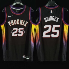 Phoenix Suns #25 Mikal Bridges Jersey -2022 Black City