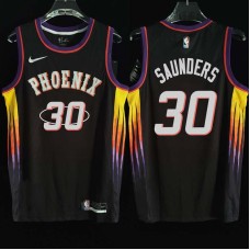 Phoenix Suns #30 Fred Saunders Jersey -2022 Black City