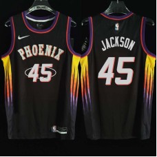 Phoenix Suns #45 Justin Jackson Jersey -2022 Black City