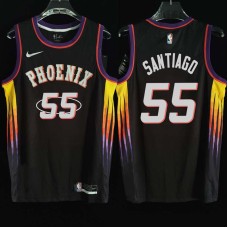 Phoenix Suns #55 Daniel Santiago Jersey -2022 Black City