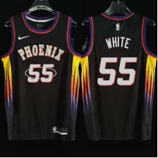 Phoenix Suns #55 Jahidi White Jersey -2022 Black City