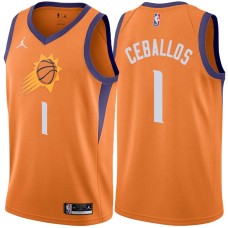 Phoenix Suns #1 Cedric Ceballos Jersey -Orange