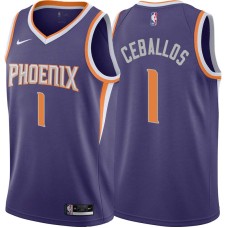 Phoenix Suns #1 Cedric Ceballos Jersey -Purple