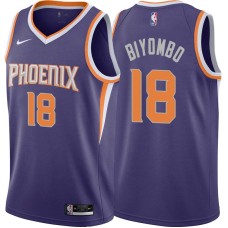 Phoenix Suns #18 Bismack Biyombo Jersey -Purple