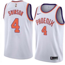 Suns #4 Aaron Swinson Jersey -White PHOENIX