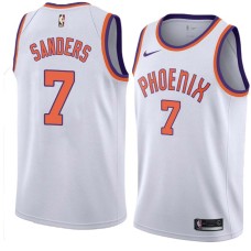 Suns #7 Mike Sanders Jersey -White PHOENIX