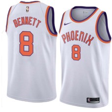 Suns #8 Mario Bennett Jersey -White PHOENIX